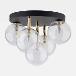 Wszystkie Lampy Sufitowe|TK Tomasz Krywult Lampa sufitowa kule czarno-złota NILOS 5