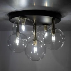 Wszystkie Lampy Sufitowe|TK Tomasz Krywult Lampa sufitowa kule czarno-złota NILOS 5