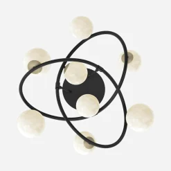 Zumaline Lampa sufitowa kule czarno-złota NISYRO 8