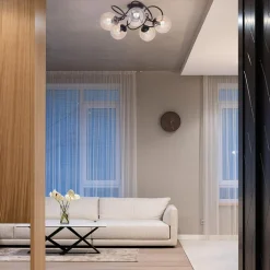 inny Lampa sufitowa kule czarna FLORO 5