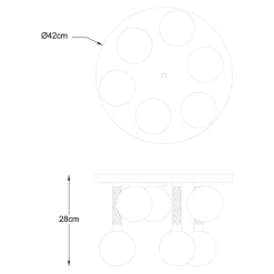 Wszystkie Lampy Sufitowe|Zumaline Lampa sufitowa kule złota MIDA