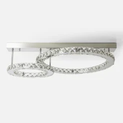 Wszystkie Lampy Sufitowe|Zumaline Lampa sufitowa LED 2 pierścienie chrom GIRONA