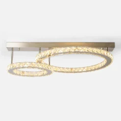 Wszystkie Lampy Sufitowe|Zumaline Lampa sufitowa LED 2 pierścienie chrom GIRONA