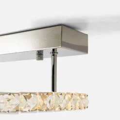 Wszystkie Lampy Sufitowe|Zumaline Lampa sufitowa LED 2 pierścienie chrom GIRONA