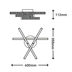 Wszystkie Lampy Sufitowe| Lampa sufitowa LED brokat chrom REY 40 cm