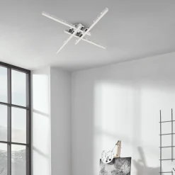 Lampa sufitowa LED brokat chrom REY 60 cm