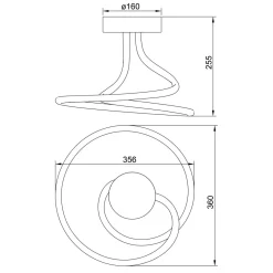 Wszystkie Lampy Sufitowe|Zumaline Lampa sufitowa LED CLINT 36 cm