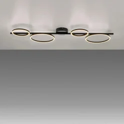 Paul Neuhaus Lampa sufitowa LED czarna MINI RITUS