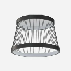 Zumaline Lampa sufitowa LED czarna BALU z pilotem