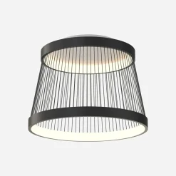 Zumaline Lampa sufitowa LED czarna BALU z pilotem