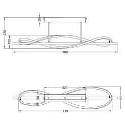 Wszystkie Lampy Sufitowe|Zumaline Lampa sufitowa LED czarna DOMENICO
