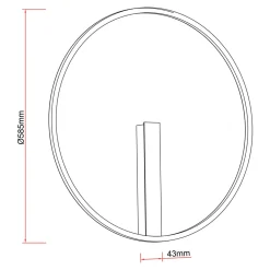 Wszystkie Lampy Sufitowe|Zumaline Lampa sufitowa LED czarna CORIT 58,5 cm