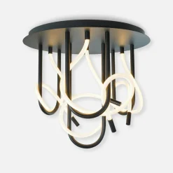 Wszystkie Lampy Sufitowe|Zumaline Lampa sufitowa LED czarna BALBO 50 cm