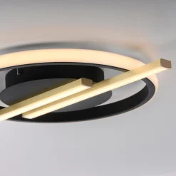 Wszystkie Lampy Sufitowe|Paul Neuhaus Lampa sufitowa LED czarno-złota KORSA