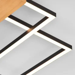 Wszystkie Lampy Sufitowe|Zumaline Lampa sufitowa LED geometryczna drewno sosnowe MINAR 54 cm