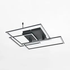 Wszystkie Lampy Sufitowe|Zumaline Lampa sufitowa LED geometryczna czarna AVENIR