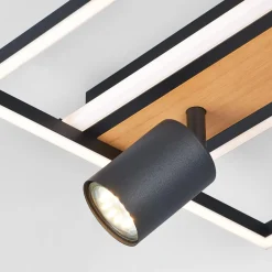 Wszystkie Lampy Sufitowe|Zumaline Lampa sufitowa LED geometryczna drewno KORDA