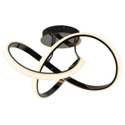 Zumaline Lampa sufitowa LED INDIGO czarna chrom