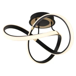 Zumaline Lampa sufitowa LED INDIGO czarno-złota