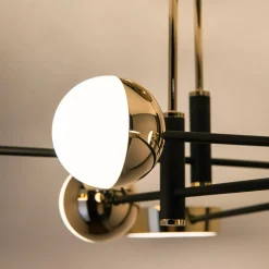 Zumaline Lampa sufitowa LED LARA czarno-złota