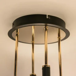 Zumaline Lampa sufitowa LED LARA czarno-złota