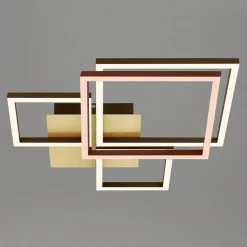 Wszystkie Lampy Sufitowe| Lampa sufitowa LED obrotowa złoto brązowa FRAME 75 cm