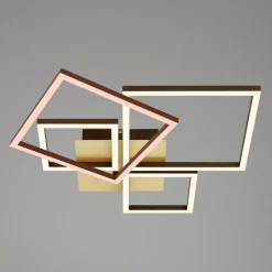 Wszystkie Lampy Sufitowe| Lampa sufitowa LED obrotowa złoto brązowa FRAME 75 cm