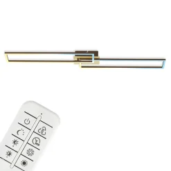 Lampa sufitowa LED obrotowa złoto brązowa FRAME 110 cm