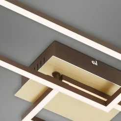 Lampa sufitowa LED obrotowa złoto brązowa FRAME 110 cm