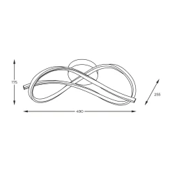 Zumaline Lampa sufitowa LED PAUL czarna