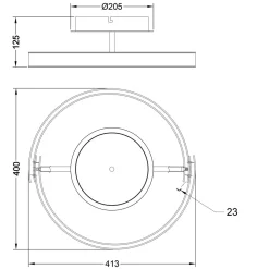 Wszystkie Lampy Sufitowe|Zumaline Lampa sufitowa LED pierścieniowa czarno-złota LINOS