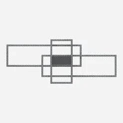 Wszystkie Lampy Sufitowe|Zumaline Lampa sufitowa LED ramka czarna ERVI z pilotem