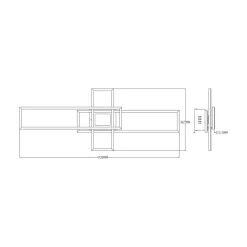 Wszystkie Lampy Sufitowe|Zumaline Lampa sufitowa LED ramka czarna LUMENZ z pilotem