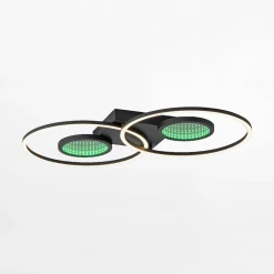 Wszystkie Lampy Sufitowe|Paul Neuhaus Lampa sufitowa LED RGB efekt głębi czarna TUNEL z pilotem