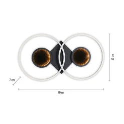 Wszystkie Lampy Sufitowe|Paul Neuhaus Lampa sufitowa LED RGB efekt głębi czarna TUNEL z pilotem