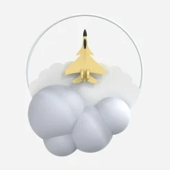 Dzieci Zumaline Lampa sufitowa LED samolot złoty FOCUS z pilotem