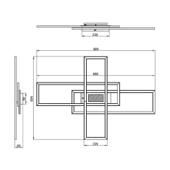 Wszystkie Lampy Sufitowe|Paul Neuhaus Lampa sufitowa LED 48W chrom ASMIN z pilotem