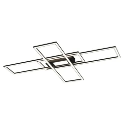 Wszystkie Lampy Sufitowe|Paul Neuhaus Lampa sufitowa LED 45W czarna ASMIN z pilotem