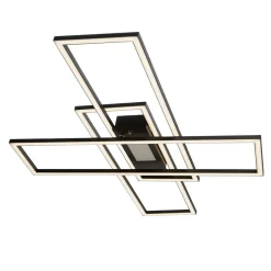 Wszystkie Lampy Sufitowe|Paul Neuhaus Lampa sufitowa LED 45W czarna ASMIN z pilotem