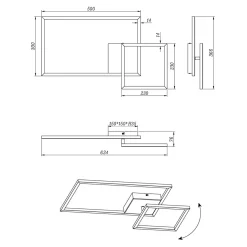 Wszystkie Lampy Sufitowe| Lampa sufitowa LED 25W czarna PADELLA