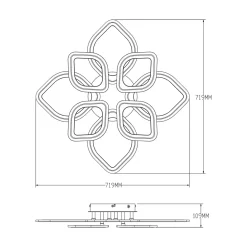 Zumaline Lampa sufitowa LED 75W czarno-złota ILLUMIA