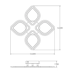 Zumaline Lampa sufitowa LED 30W czarno-złota ILLUMIA