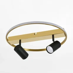 Zumaline Lampa sufitowa LED 12W 2xGU10 czarno-złoty VIENNA