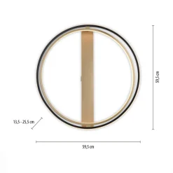 Paul Neuhaus Lampa sufitowa LED Wi-Fi czarno-złota Q-BELUGA z pilotem