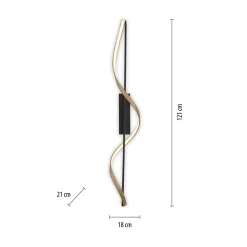 Paul Neuhaus Lampa sufitowa LED Wi-Fi czarno-złota Q-SWING z pilotem