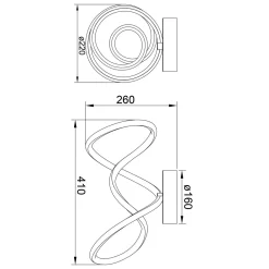 Wszystkie Lampy Sufitowe|Zumaline Lampa sufitowa LED wstęga czarna CLINT 41 cm