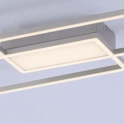 Paul Neuhaus Lampa sufitowa LED z pilotem srebrna ASMIN