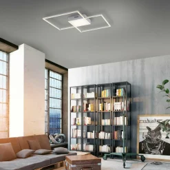 Paul Neuhaus Lampa sufitowa LED z pilotem srebrna ASMIN