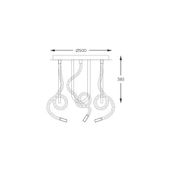 Wszystkie Lampy Sufitowe|Zumaline Lampa sufitowa LED złota BALBO 50 cm