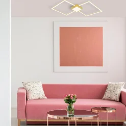 Zumaline Lampa sufitowa LED złota HEX 100 cm